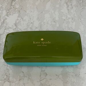 Kate Spade Olive Green and Teal Eyeglasses Case